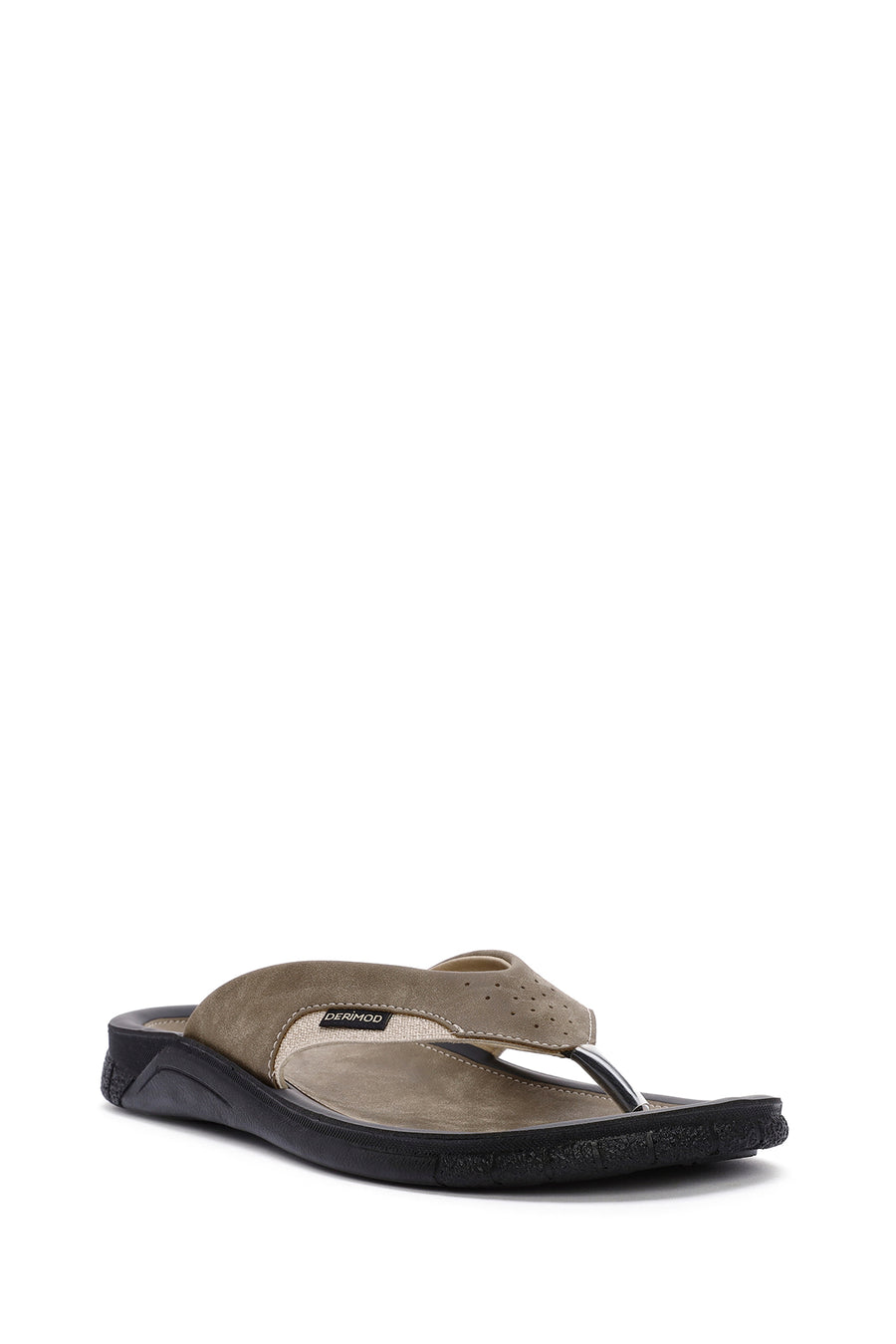 Men's Mink Flip Flop Nubuck Leather Slippers