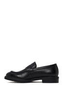 Male Black Leather Casual Loafer | Derimod