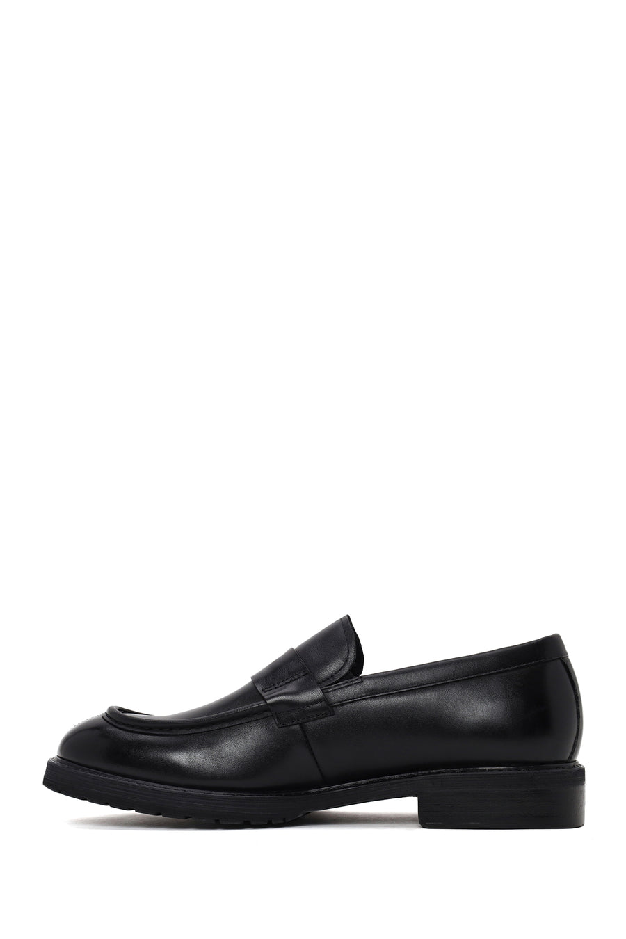 Erkek Siyah Deri Casual Loafer