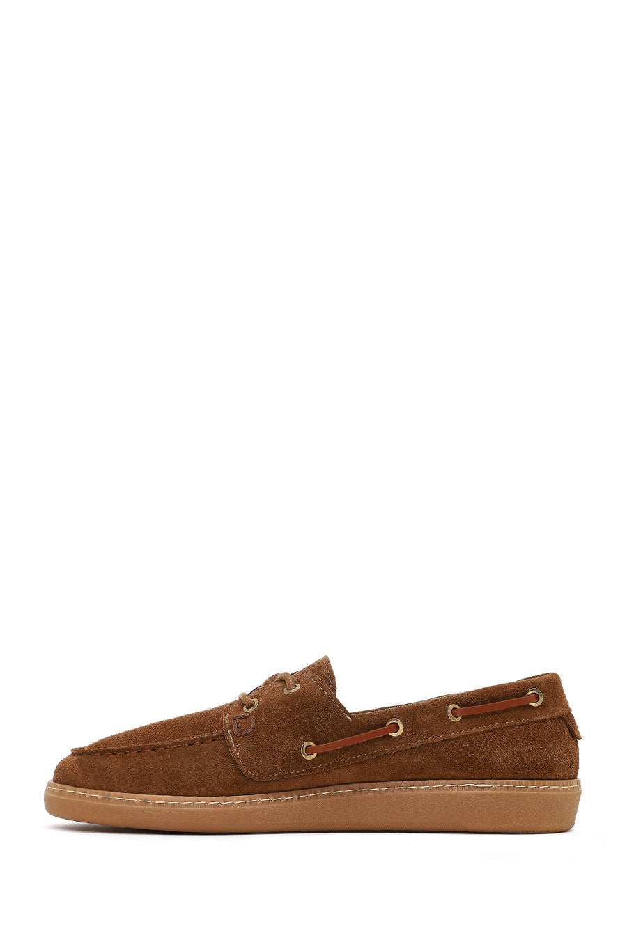 Women's Tan Lace-Up Suede Leather Casual Shoes