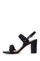Women's Black Thick Heeled Sandals | Derimod