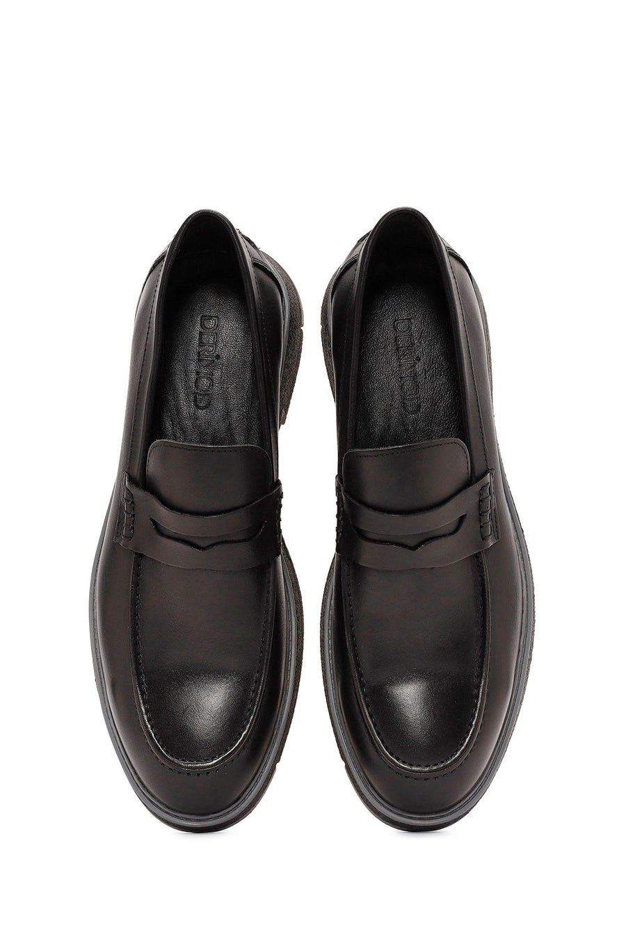 Men's Black Leather Casual Loafer