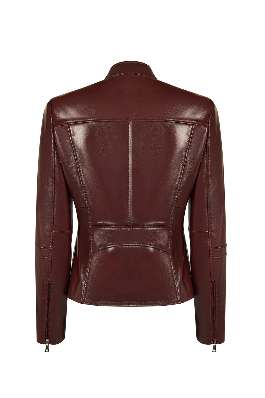 Pam Woman Burgundy Short Leather Jacket