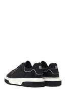 Male Black Lace-Up Thick-Soled Leather Sneaker | Derimod