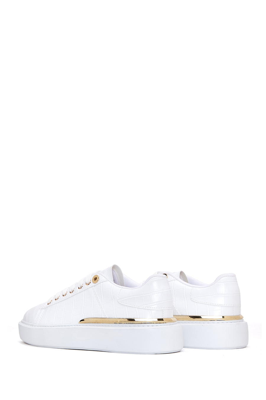 Erkek Beyaz Kalın Tabanlı Sneaker
