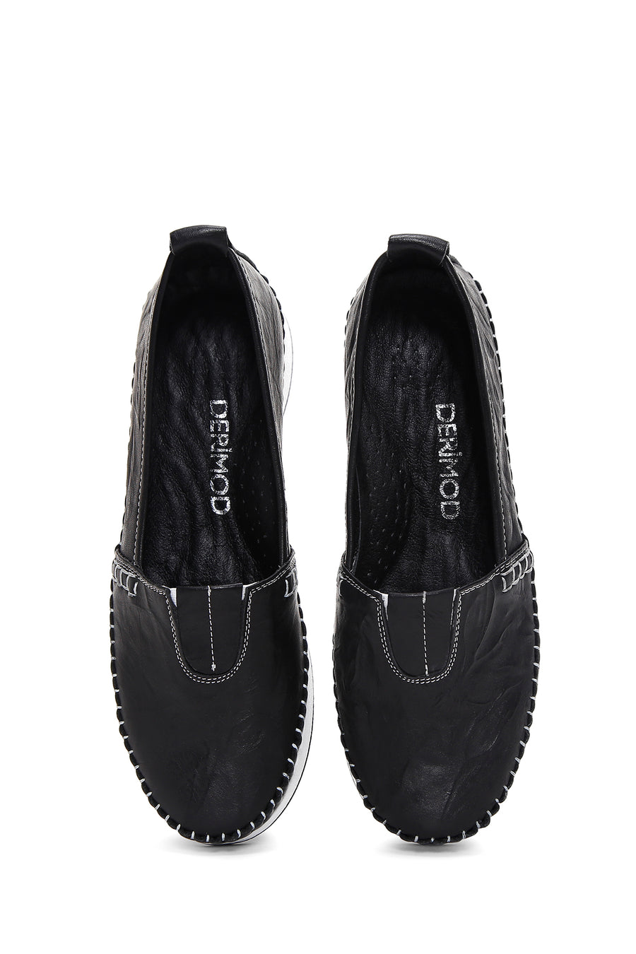 Kadın Siyah Deri Comfort Loafer