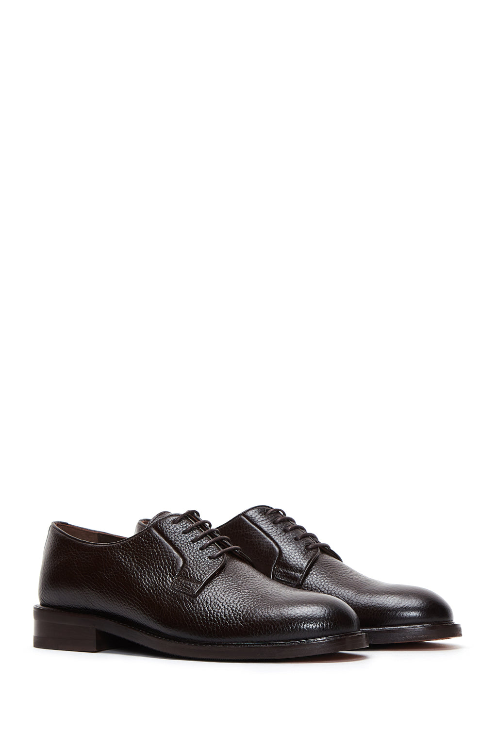 Erkek Kahverengi Bağcıklı Deri Klasik Ayakkabı