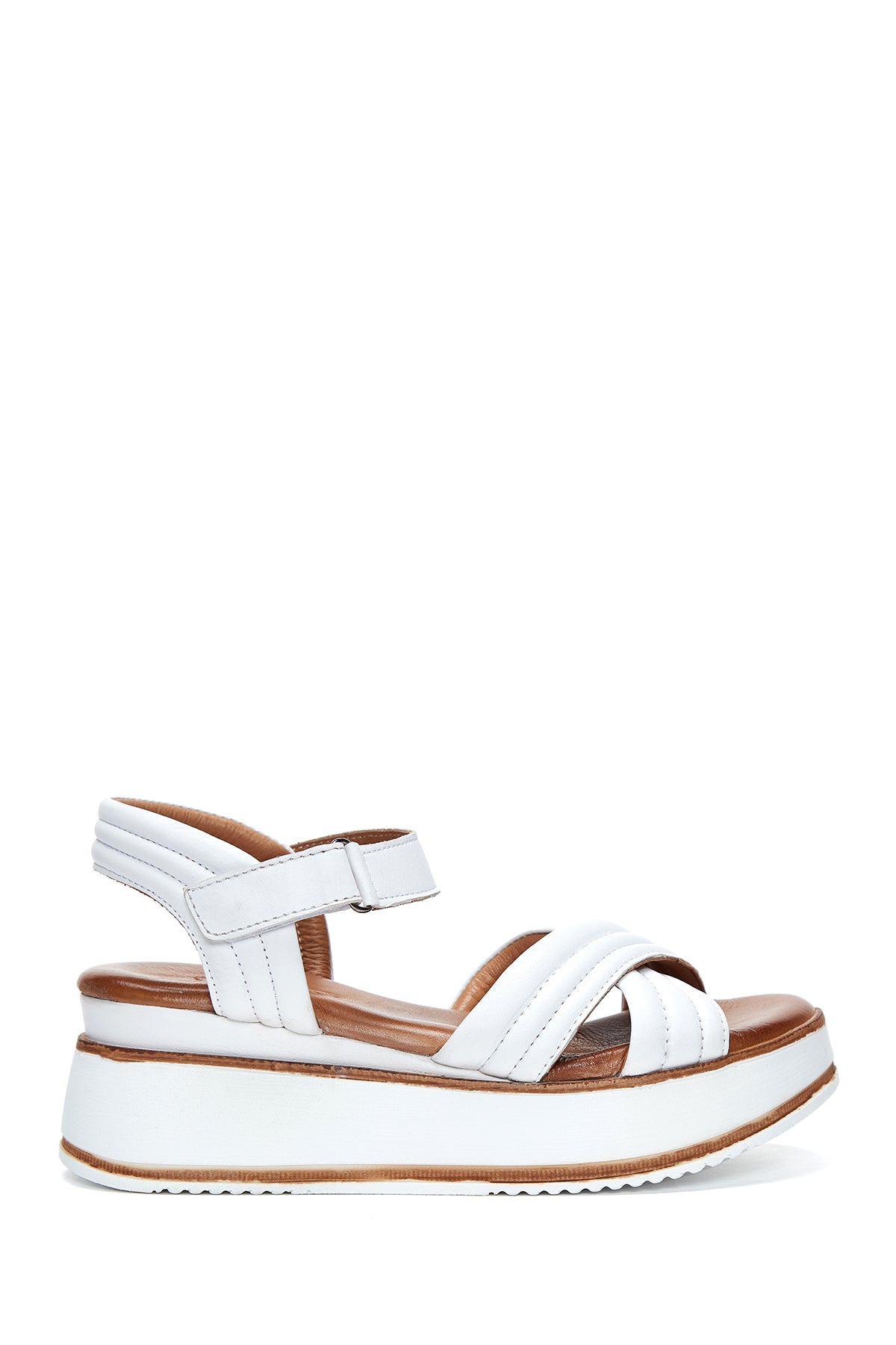 Women's Leather Wedge Heel Sandals 22SFD280018 | Derimod