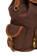 Woman Brown Fabric Backpack | Derimod
