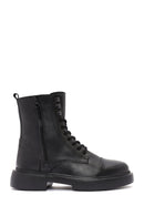 Men's Black Zippered Leather Casual Boots | Derimod