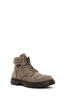 Men's Mink Lace-Up Nubuck Leather Casual Boots | Derimod