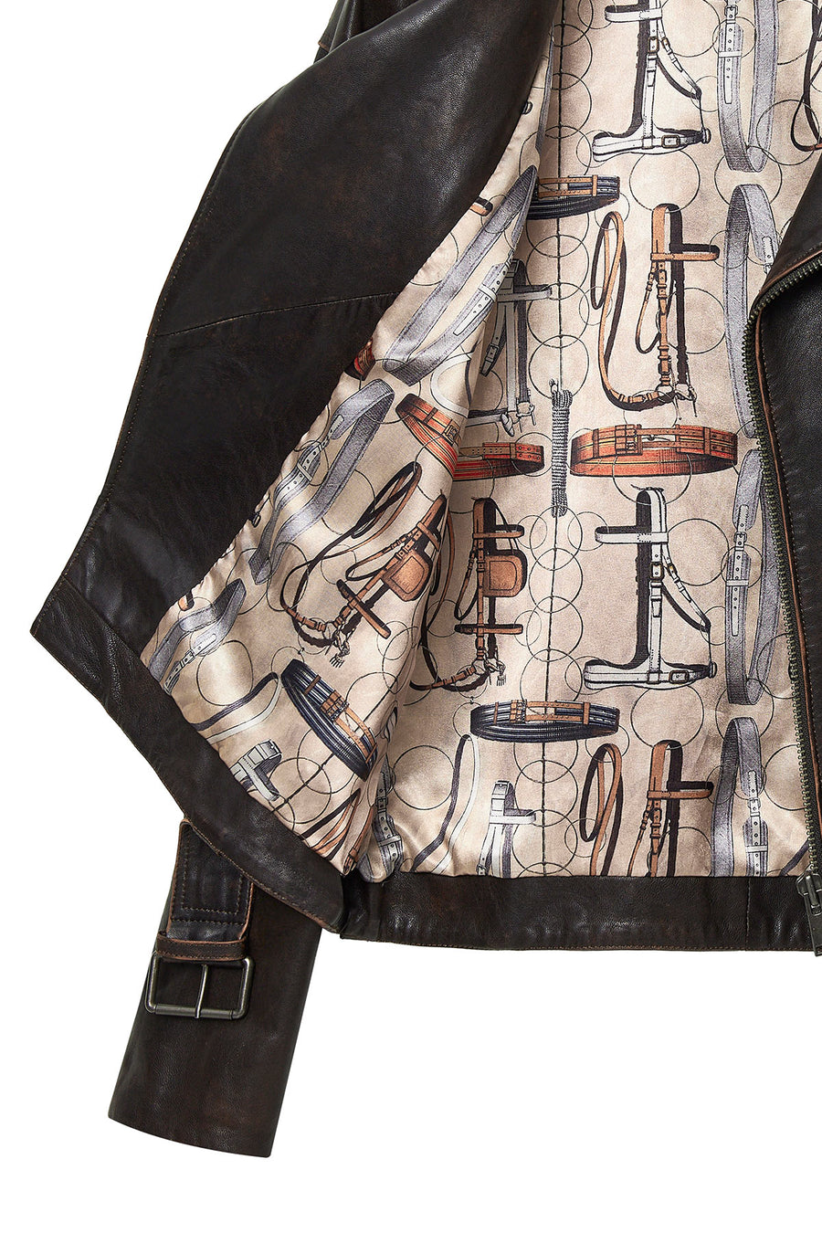 Lugano Women's Brown Vintage Biker Leather Jacket