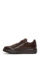 Men's Brown Leather Thick Sole Sneaker | Derimod