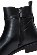 Women's Black Zippered Buckle Detailed Boots | Derimod