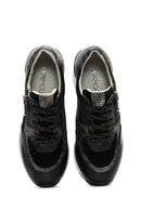 Women's Leather High Sole Sneaker | Derimod