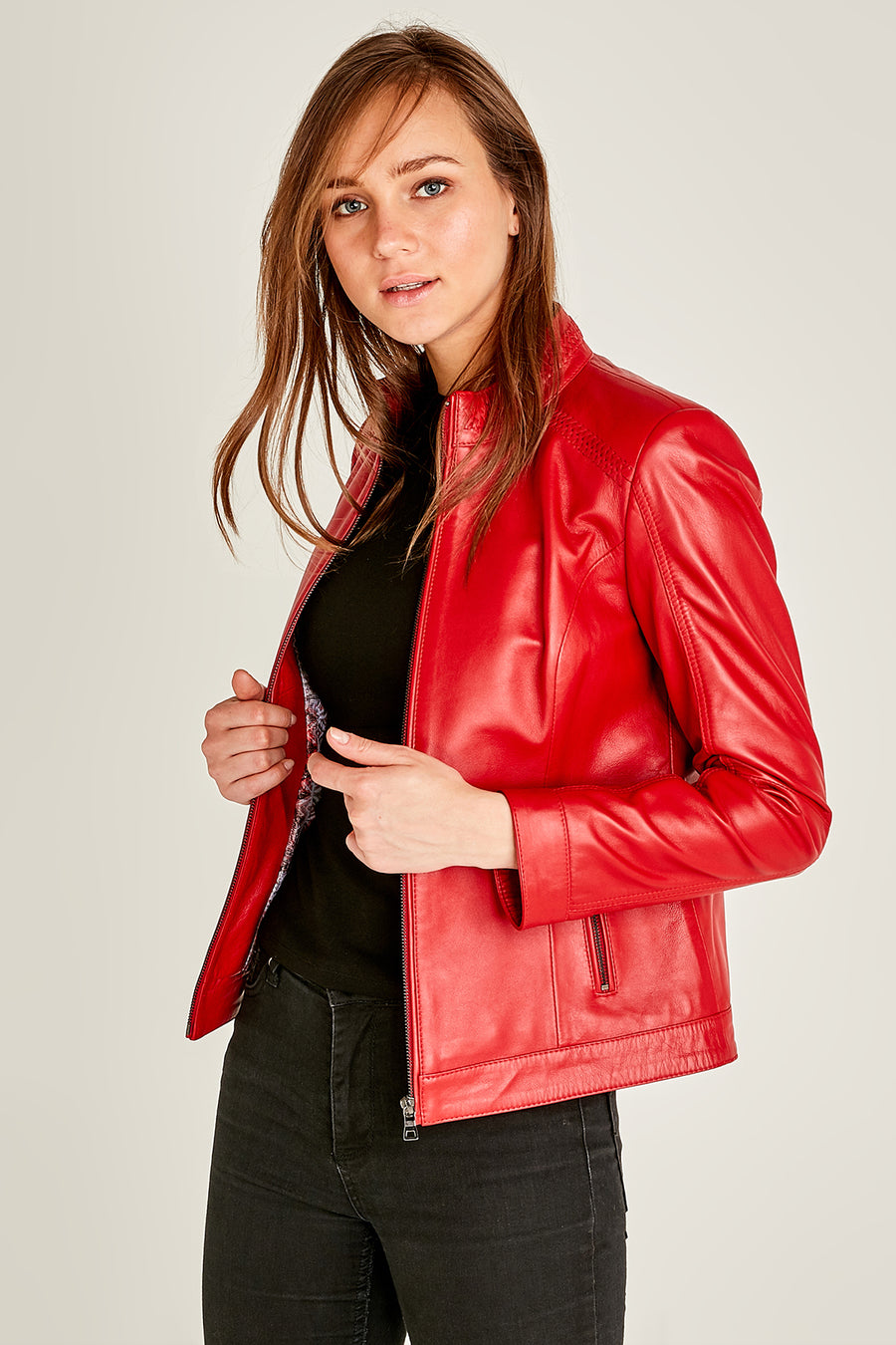 Luna Women's Leather Jacket 19SGE5785R3 | Derimod