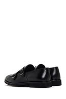 Erkek Siyah Çift Tokalı Deri Casual Loafer | Derimod