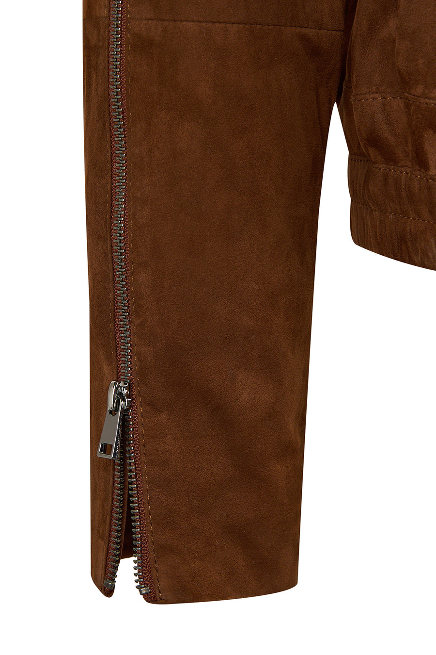 Juliana Woman Brown Short Oversize Suede Jacket