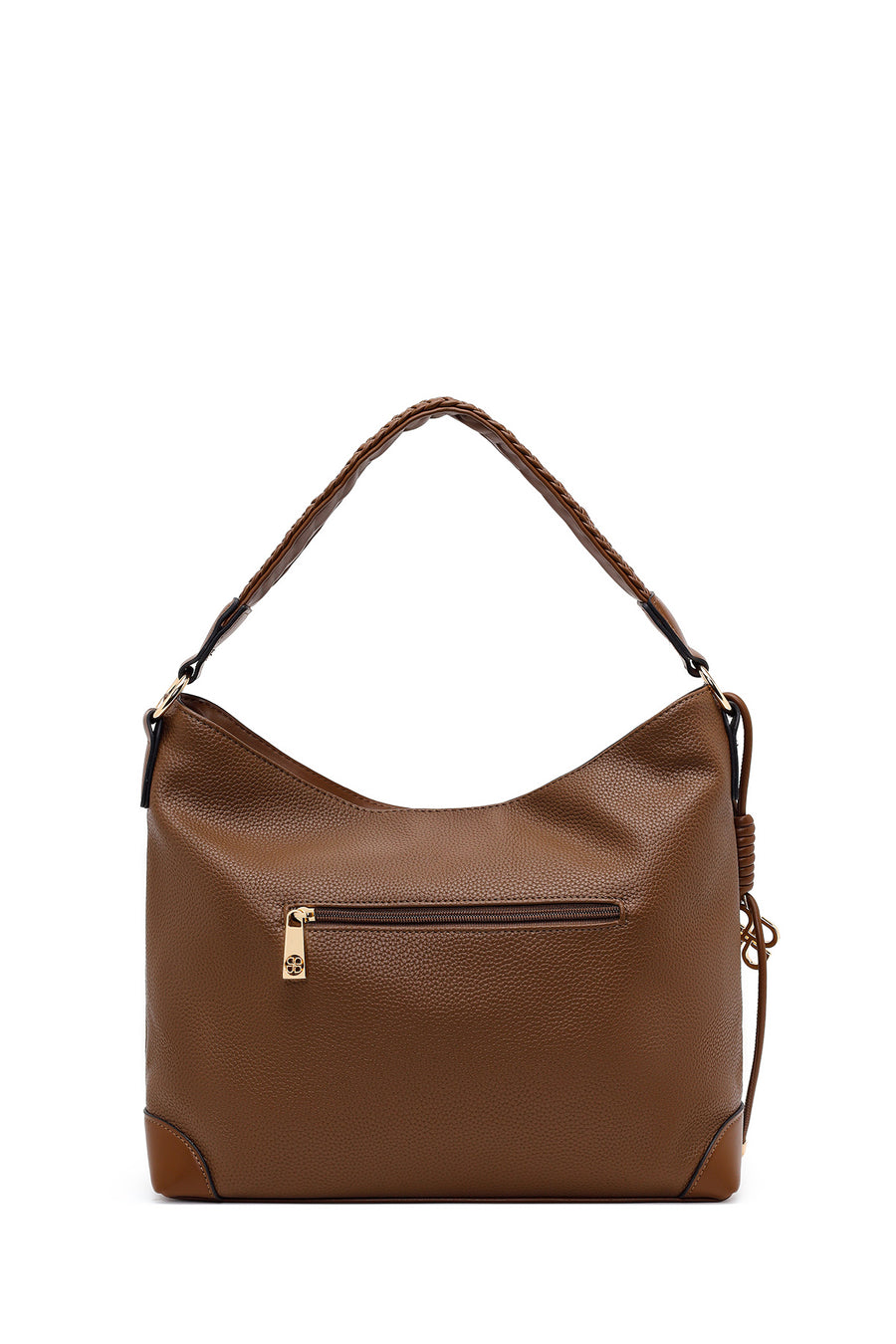 Woman Brown Long-Strap Accessory Shoulder Bag