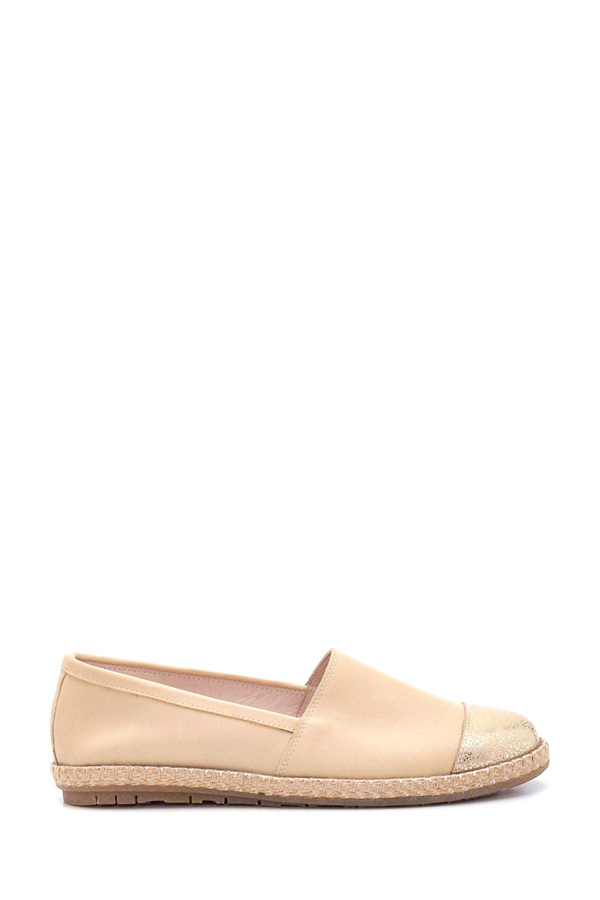 Kadın Bej Deri Espadril 22SFD410118 | Derimod