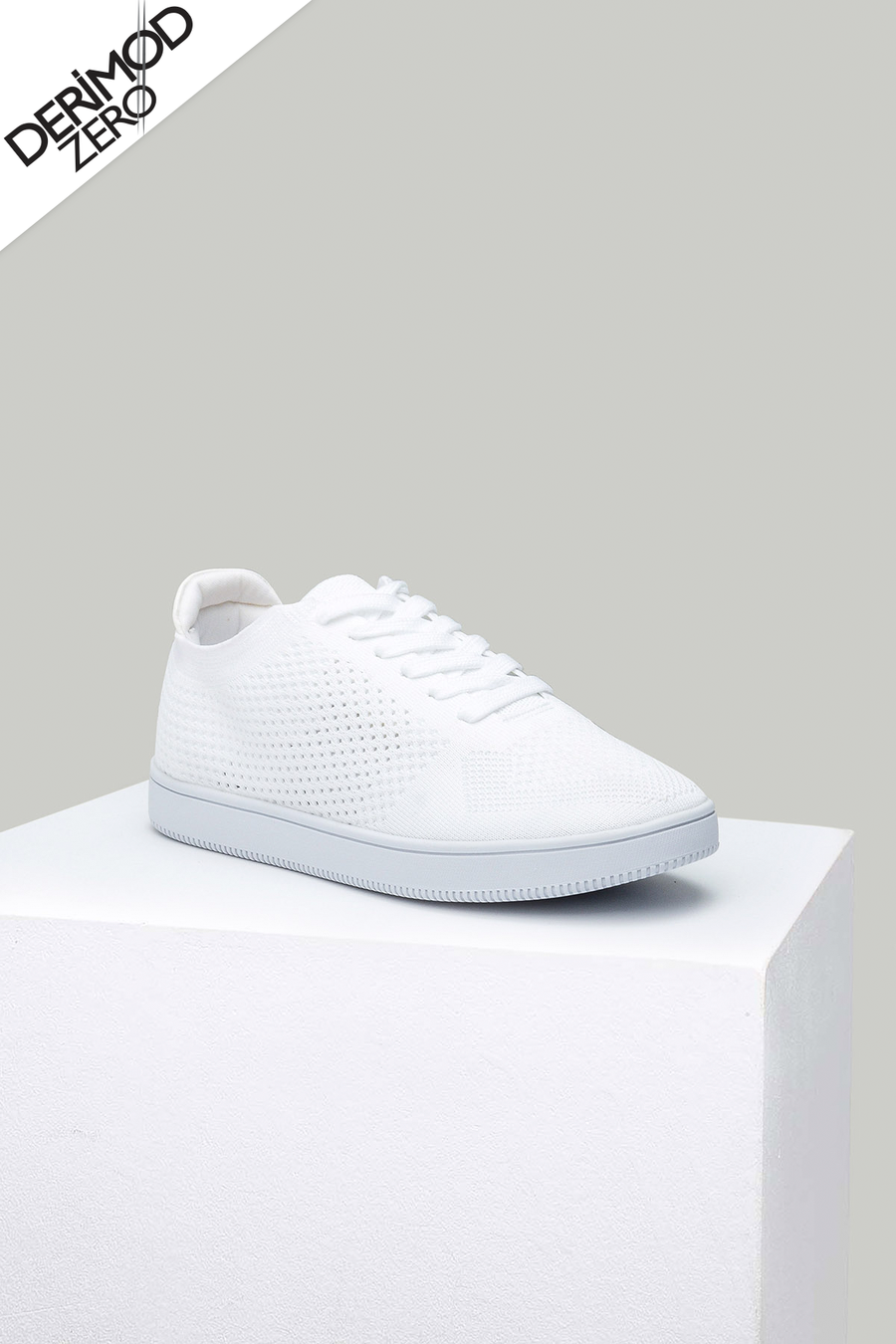 Beyaz Kumaş Kadın Sneaker