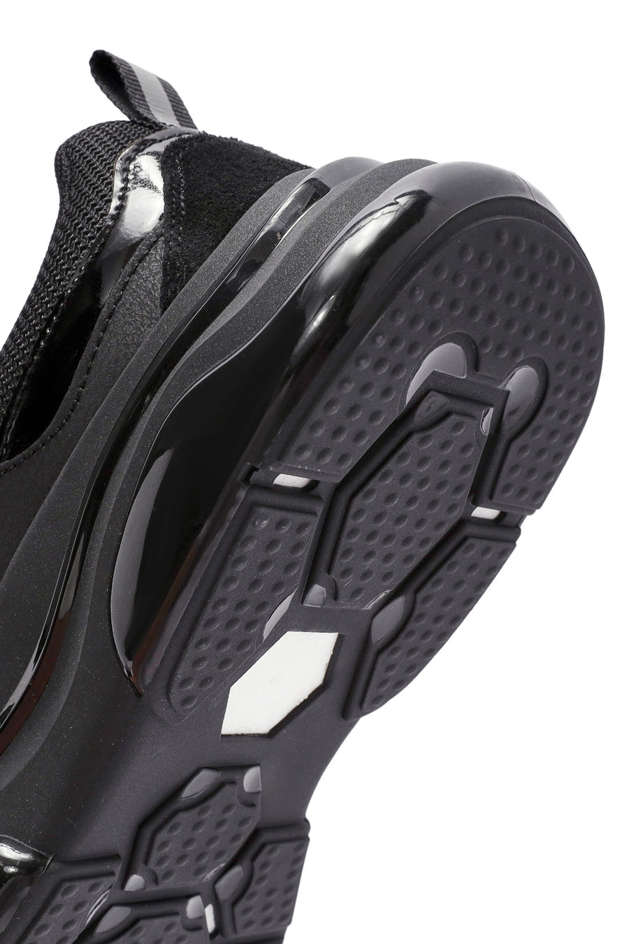 Men's Black Lace-up Leather Sneaker