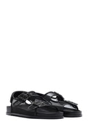 Women's Black Stone Buckle Sandals | Derimod