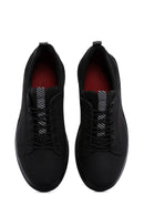 Men's Black Nubuck Leather Sneaker | Derimod