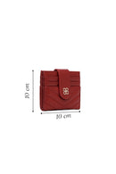 Woman Burgundy Quilted Card Holder | Derimod
