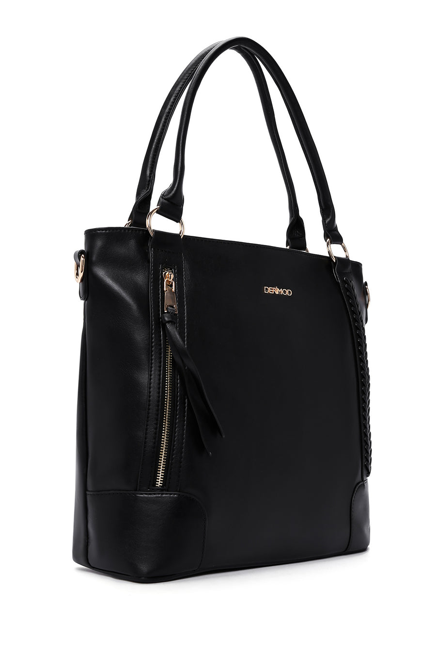 Woman Black Long-Strap Shoulder Bag