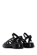 Women's Black Ankle Strap Thick Soled Comfort Sandals | Derimod