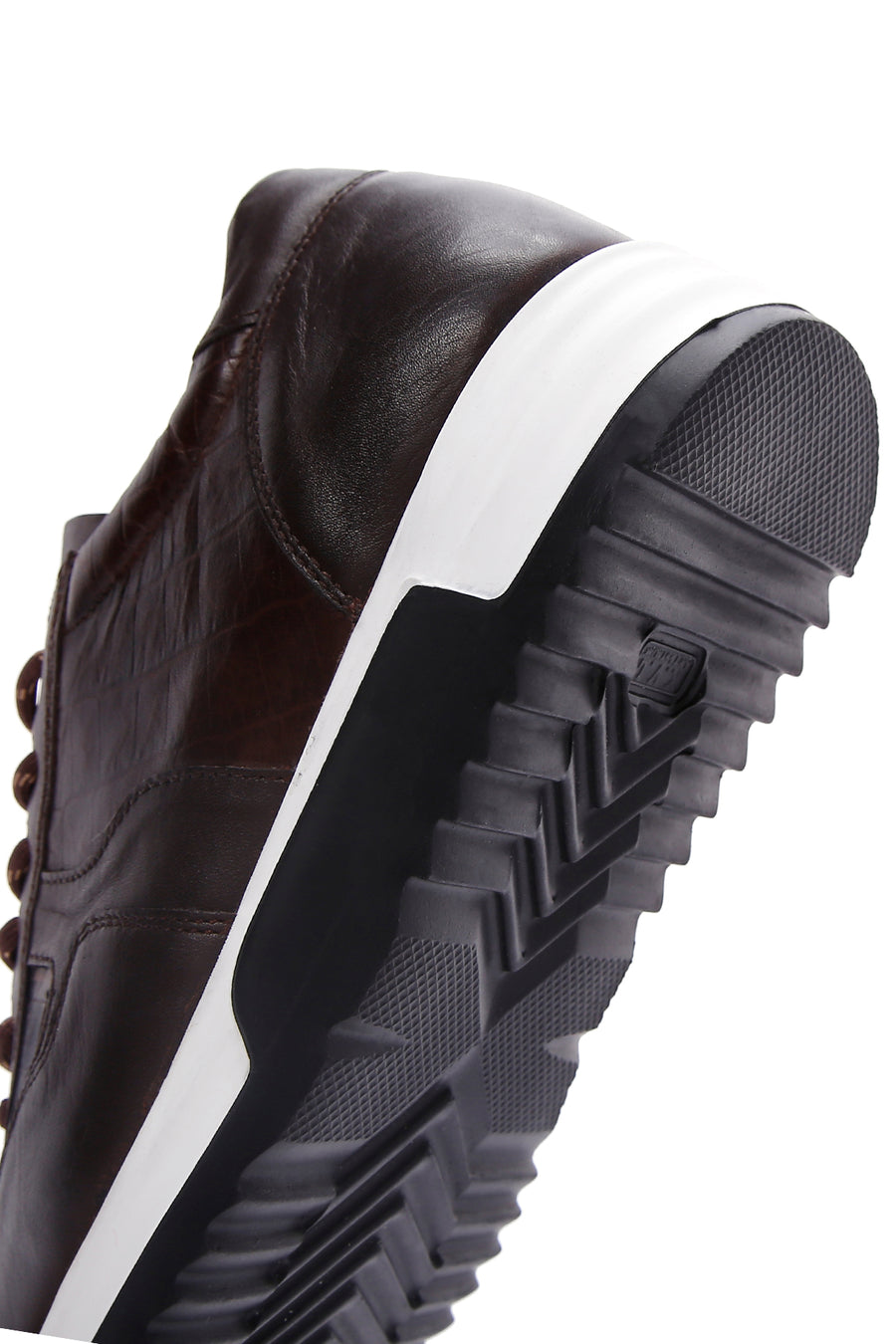 Men's Brown Lace-Up Leather Casual Sneaker