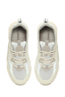 Woman Grey Thick-Soled Lace-Up Sneakers | Derimod