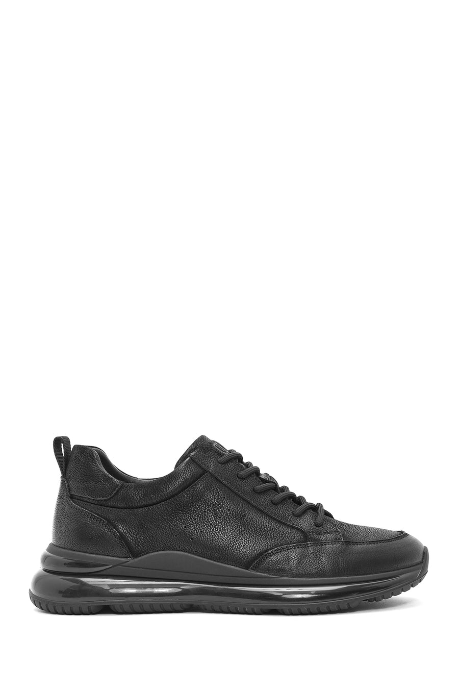 Men's Black Lace-Up Nubuck Leather Sneakers 25WFD6923V3 | Derimod