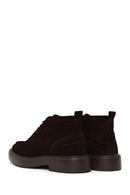 Male Brown Lace-Up Thick-Soled Suede Casual Boots | Derimod