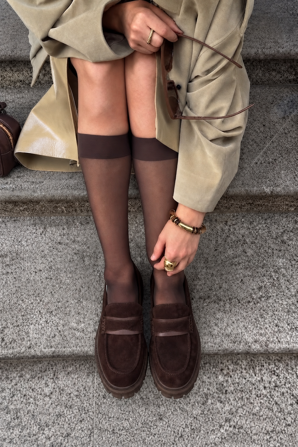 Kadın Kahverengi Kalın Tabanlı Süet Deri Maskülen Loafer