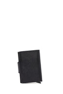 Men's Black Mechanical Card Holder | Derimod