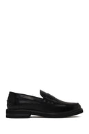 Erkek Siyah Deri Casual Loafer | Derimod
