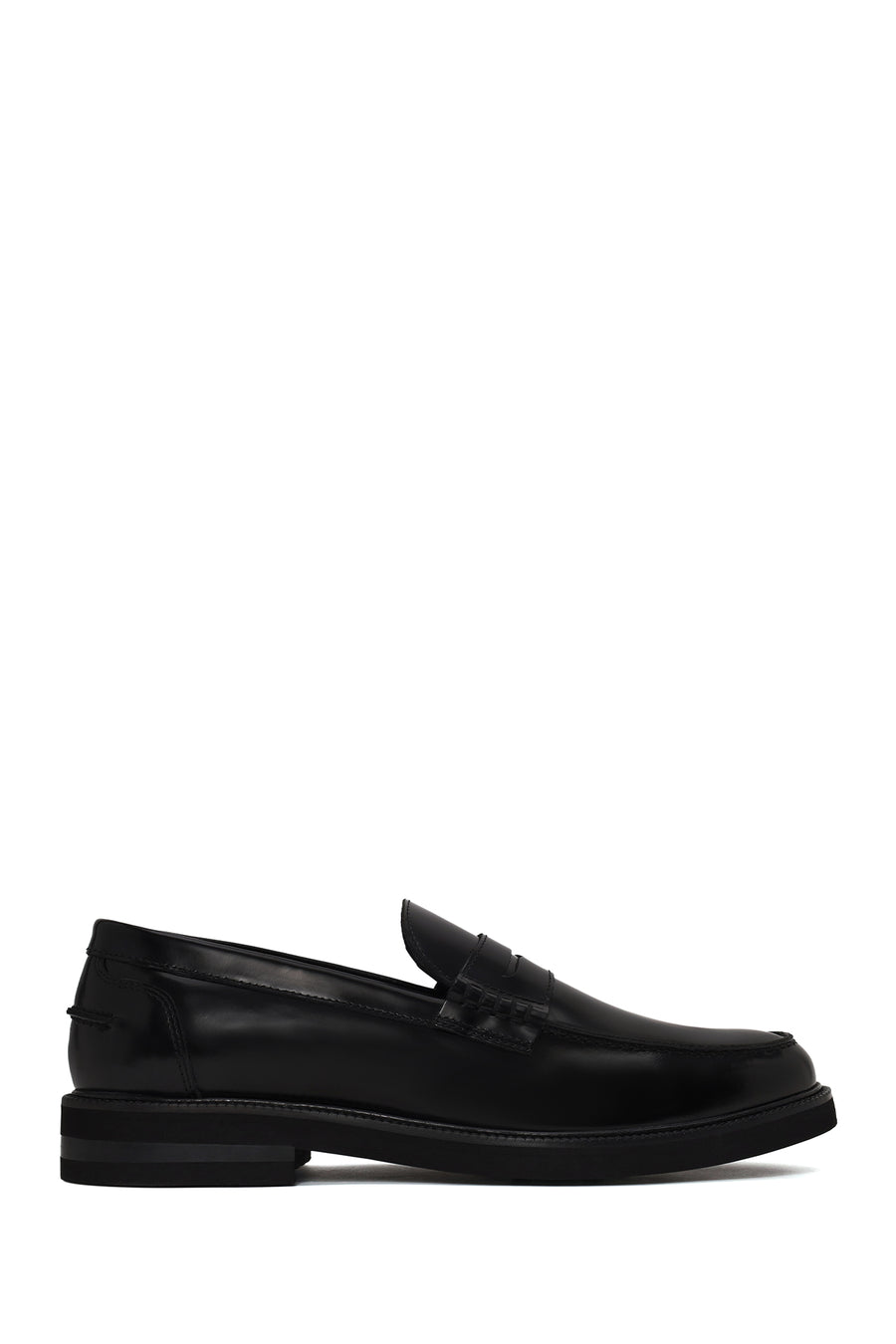 Erkek Siyah Deri Casual Loafer WM820013DA | Derimod