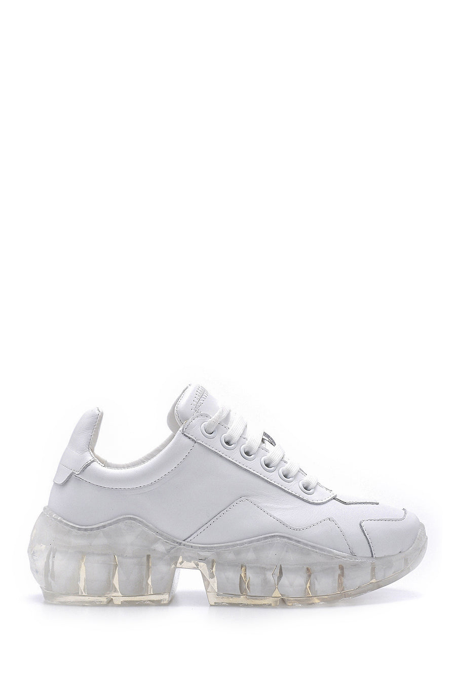 Kadın Şeffaf Tabanlı Deri Sneaker 20SFD240414 | Derimod