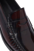Erkek Bordo Deri Klasik Loafer | Derimod