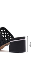 Women's Black Heeled Slippers | Derimod