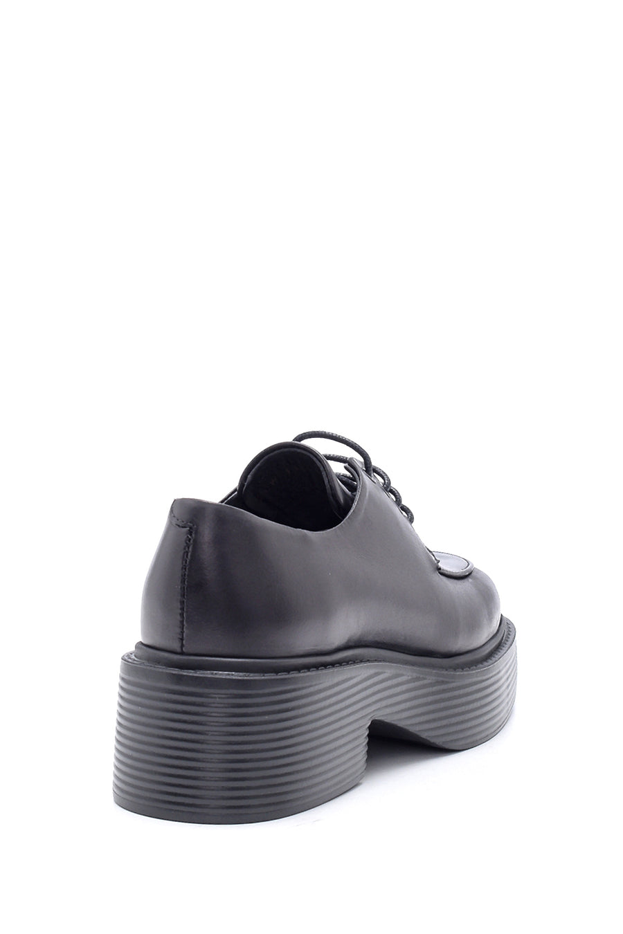 Women's Leather High-Sole Casual Shoes
