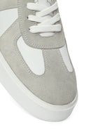 Men's White Lace-up Leather Sneaker | Derimod
