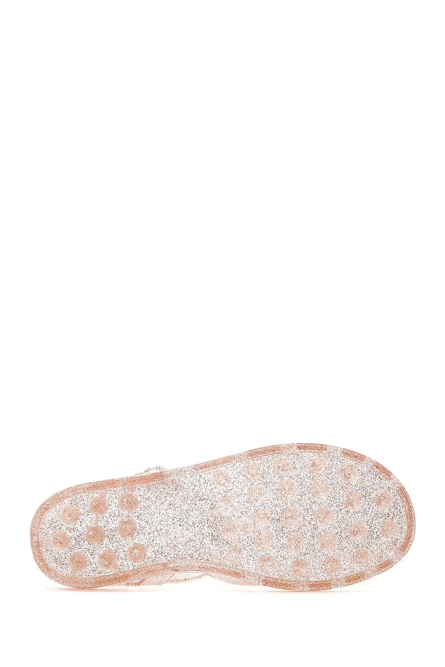 Women's Gold Ankle Strap Jelly Sandals