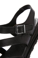 Women's Black Ankle Strap Leather Sandals | Derimod