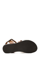 Women's Tan Ankle Strap Leather Bodrum Sandals | Derimod