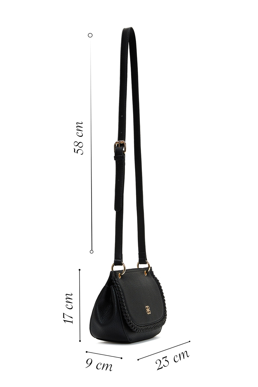 Women's Black Crossbody Bag