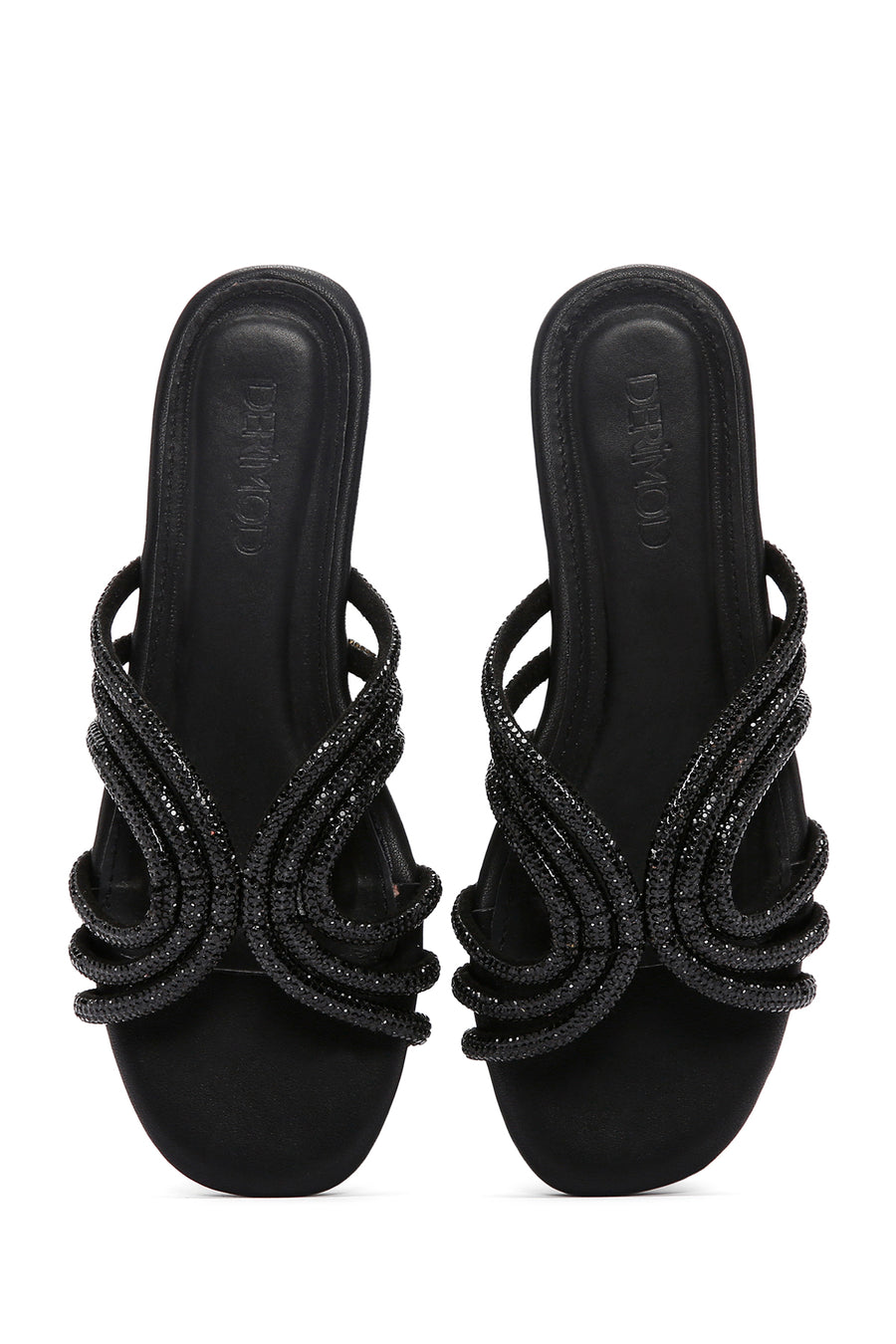Women's Black Stone Slippers