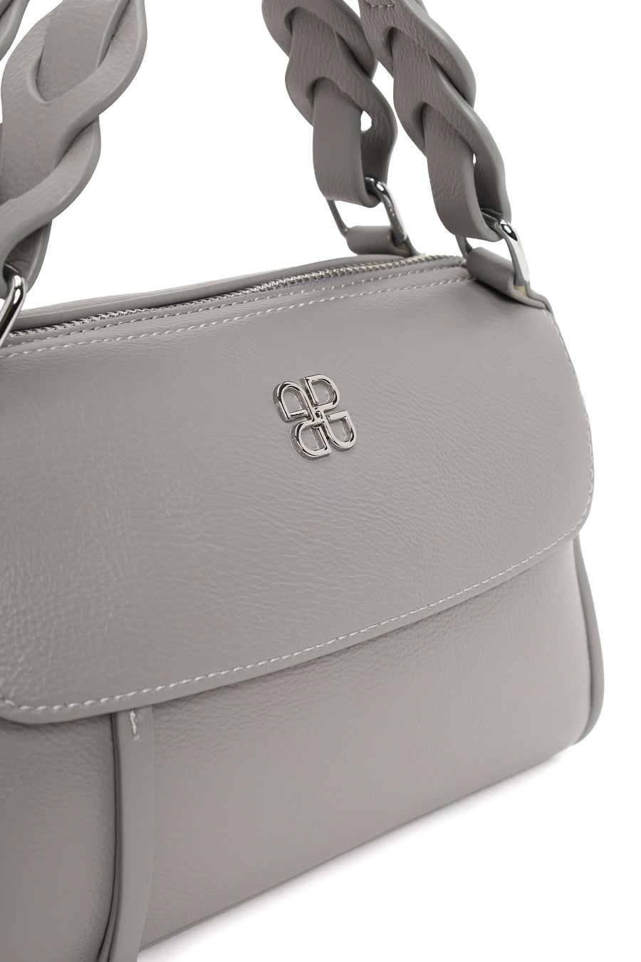Woman Gray Long-Strap Shoulder Bag